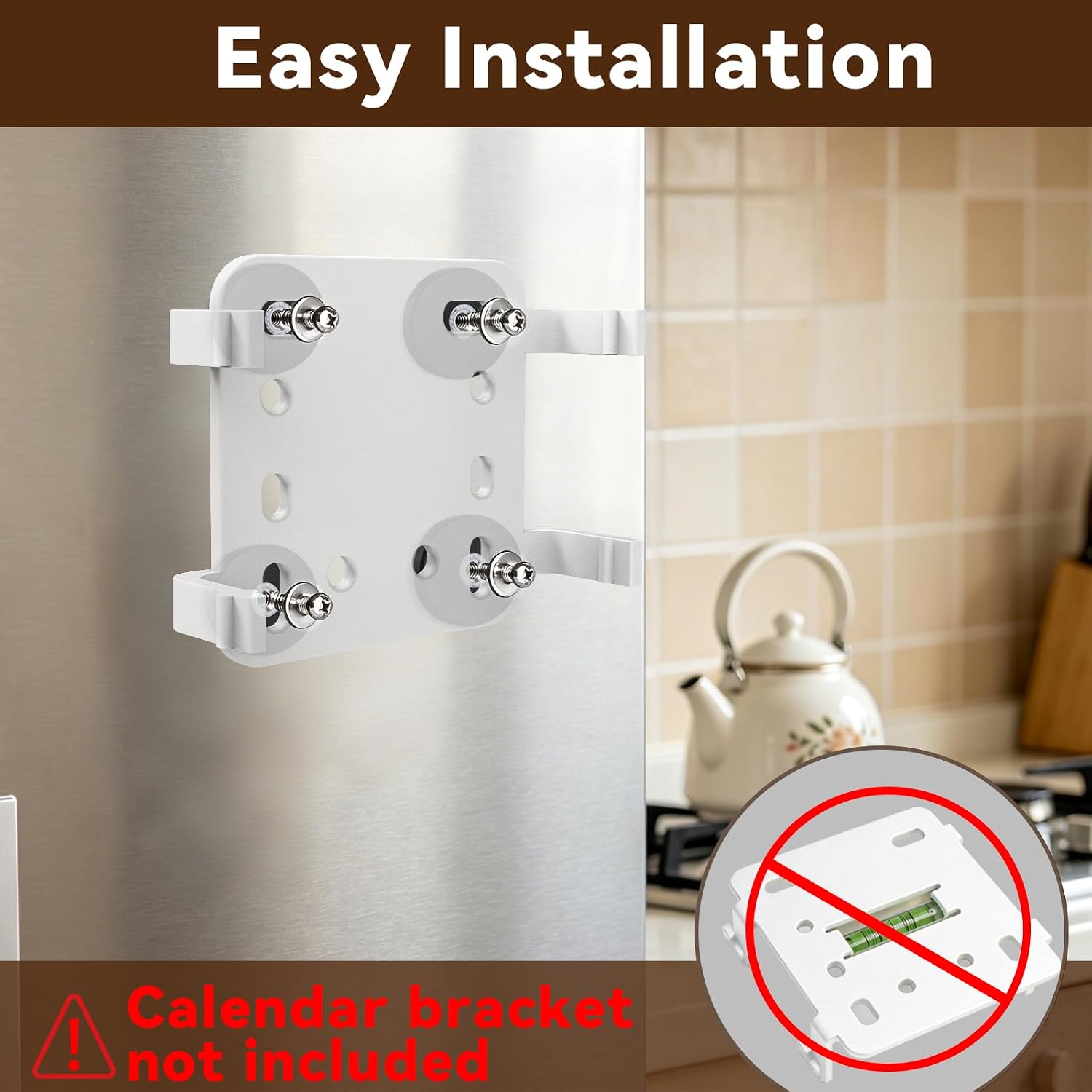 Magnetic Refrigerator Mount Compatible with Skylight Calendar 2(15 Inch Gen 2 Only), 4 PCS Fridge Magnetic Mount, Accessories for Skylight Calendar 15 Inch 2(Original stand not included)