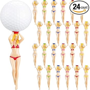 Review 24 Pieces Bikini Golf Tees Colorful Pin-Up Lady Girl Golf Tee Funny Plastic Golf Tees Bikini Women Golf Tees Golf Accessories for Home Golf Training, 3 Inch (24 Pieces)