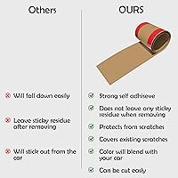 Vista 4 de Rubber Bond Protectores de parachoques de auto para bricolaje, 6 x 48 pulgadas, resistentes protectores de parachoques de goma autoadhesivos