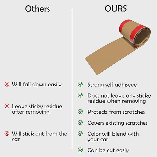 Miniatura 8 de Rubber Bond Protectores de parachoques de auto para bricolaje, 6 x 48 pulgadas, resistentes protectores de parachoques de goma autoadhesivos para