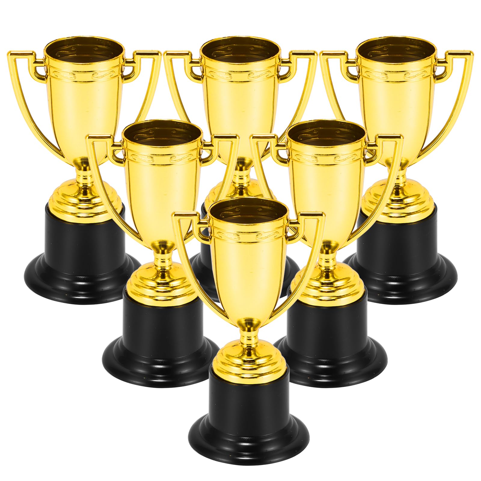 ZONKSTEE Trophies, 6pcs Trophies Medals Set Mini Winner Award Trophies Reward Prizes Plastic Trophy Model Prize Cup Toy Competitions Awards Toy Costume Parties Supplies