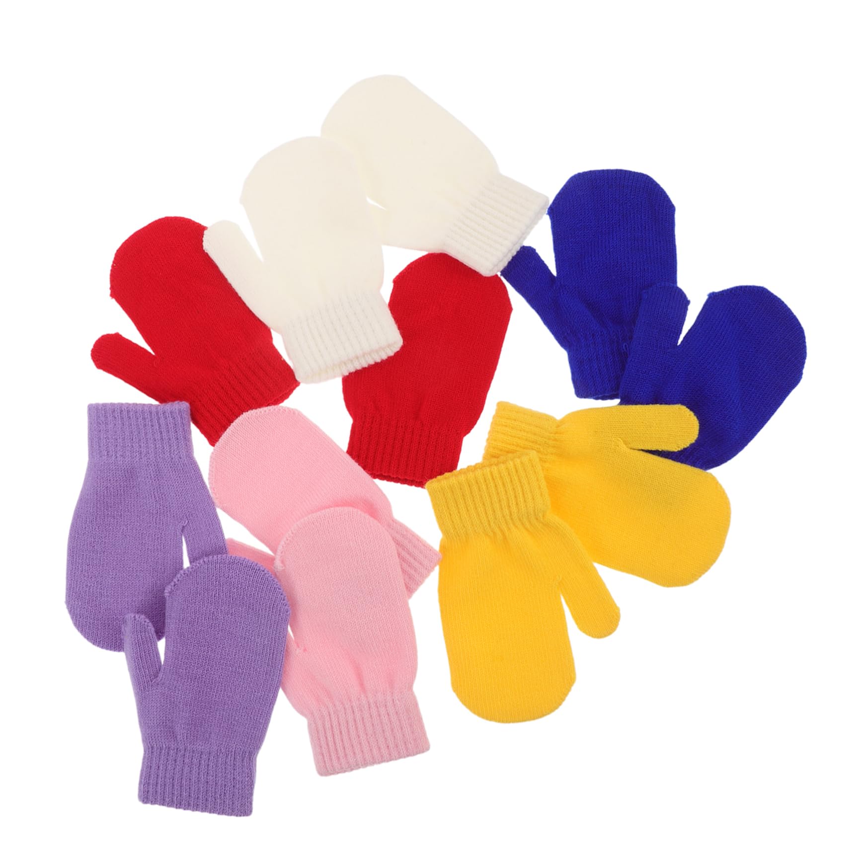 Toyvian 12 Pares Guantes Cálidos de Invierno Punto Guantes de Esquí para Jóvenes para Clima Frío para Jugar el Jardín Parque