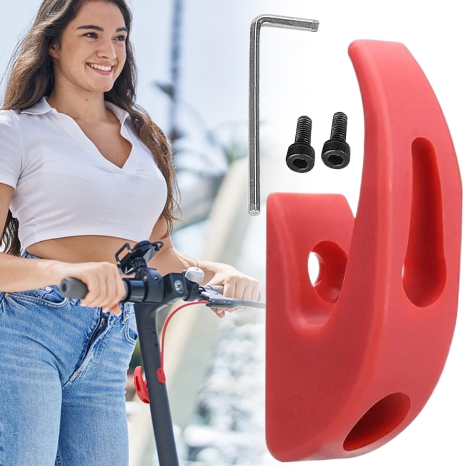 Gancio Portaoggetti Monopattino Elettrico Supporto Portautensili Con | E-Scooter Skateboard Elettrici Portata 50kg Gancio Portautensili Borse Spesa Tote Pendolare Zaini Ombrelli