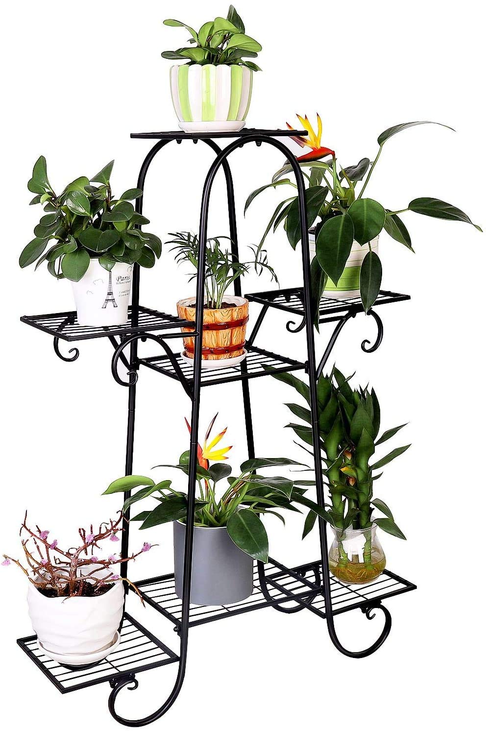 Crafter 7 Tier Plant Stands Indoor Metal Plant Shelf Stand Outdoor Multilayer Potted Planters Display Rack Patio Garden, Size: 66 x 22 x 102cm (B08GKGPG7P) Amazon Price History, Amazon Price Tracker