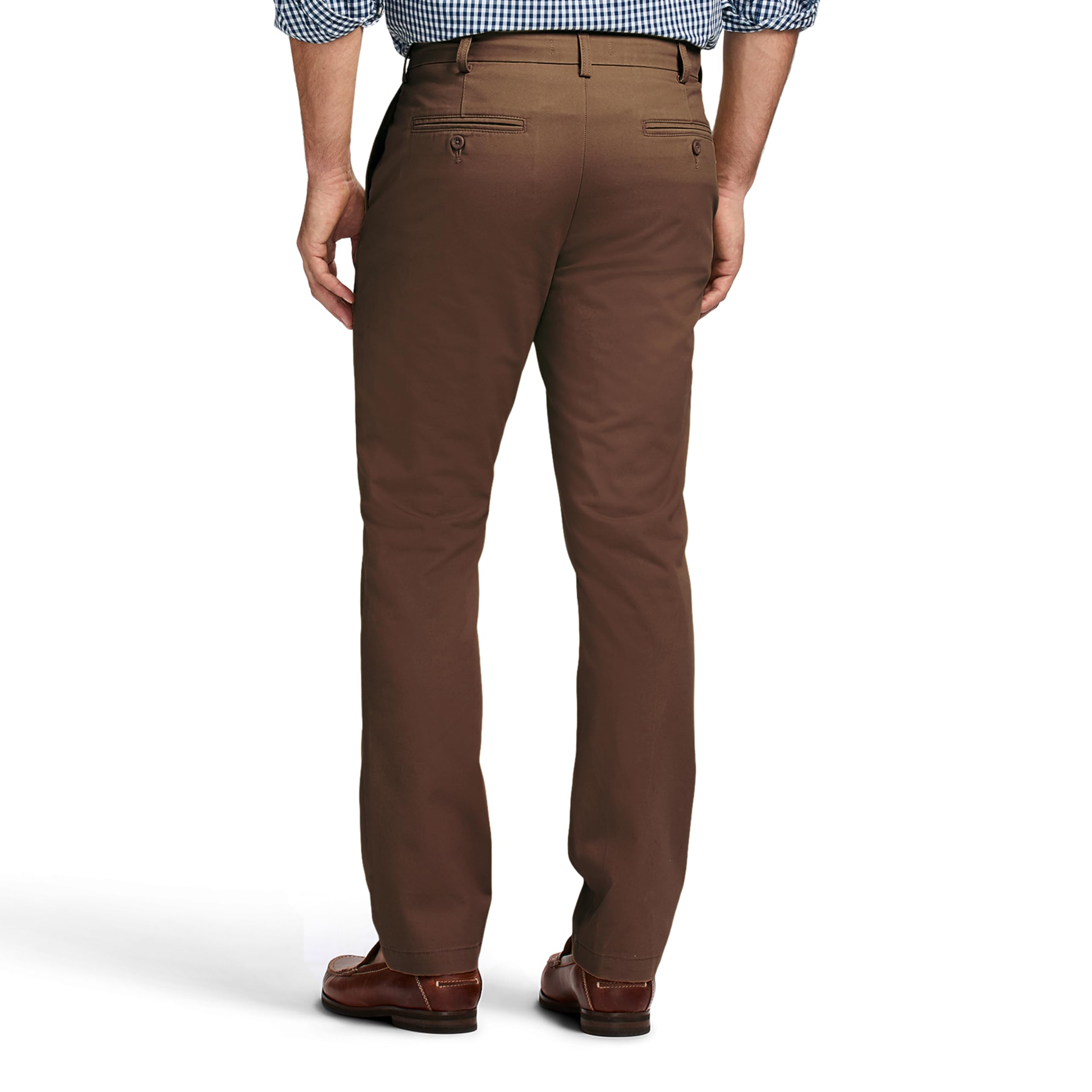 Izod American Chino Flat Front Straight Fit Pant - Nieformalne spodnie Mężczyźni