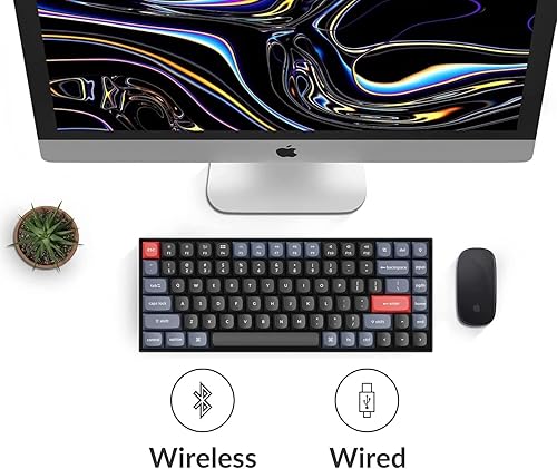 Miniatura 3 de Keychron K2 Pro - Teclado mecánico inalámbrico personalizado 75% de diseño, compacto, 84 teclas intercambiables en caliente, QMKVIA programable