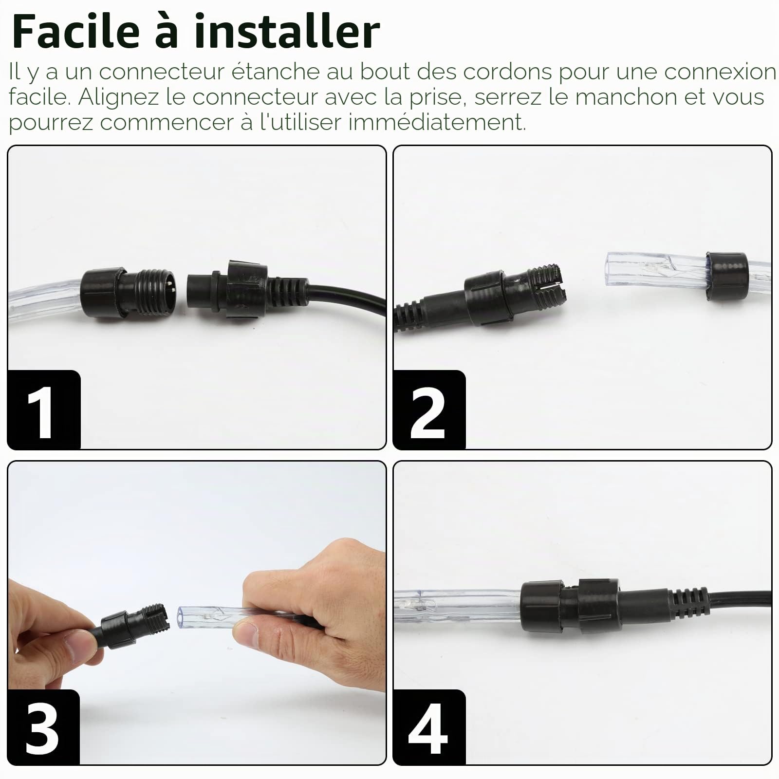 Tube lumineux à LED, 30M Tuyau de lumière Flexible, Guirlande Lumineuses extérieur intérieur, 8 modes d'éclairage/Temporisateur, Tube lumineux Etanche-Multicolore