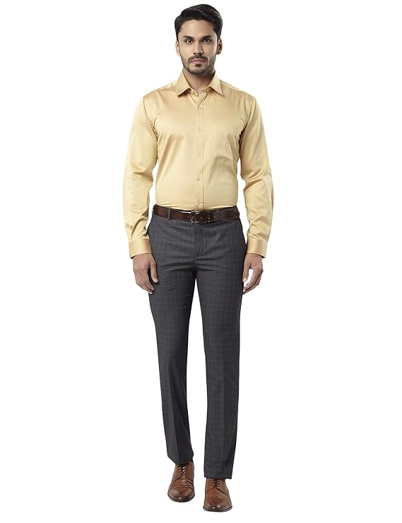 Buy Raymond Solid Polyester Blend Dark 