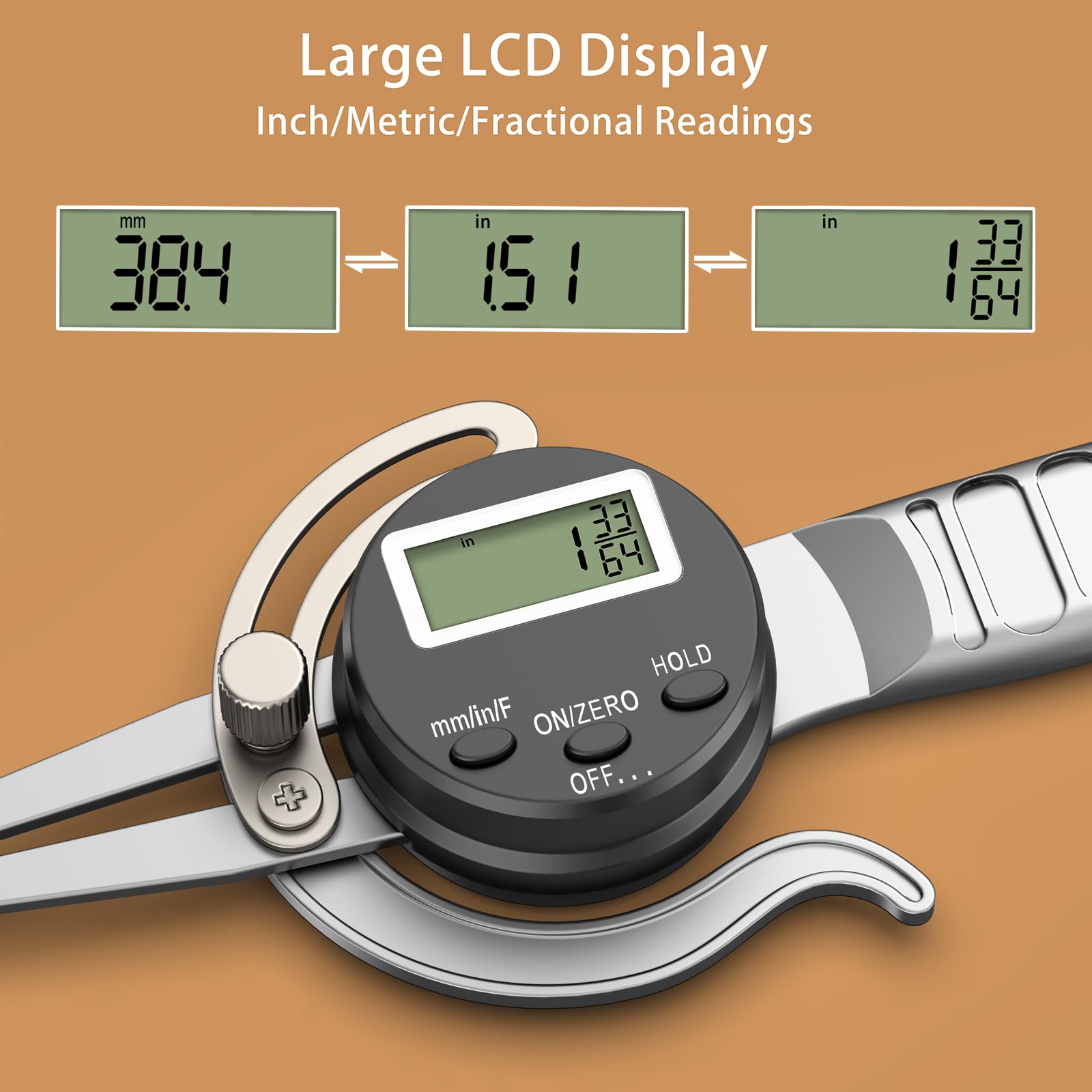 Digital Calipers - Measure Inside Diameters 0.5"-7" -2