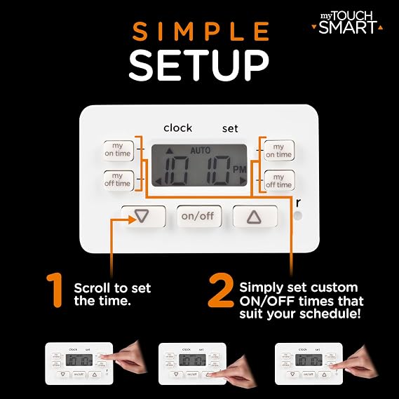 Jasco myTouchSmart Simple Set Indoor Plug-in Digital Timer, 36253