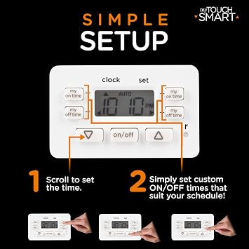 Jasco myTouchSmart Simple Set Indoor Plug-in Digital Timer, 36253