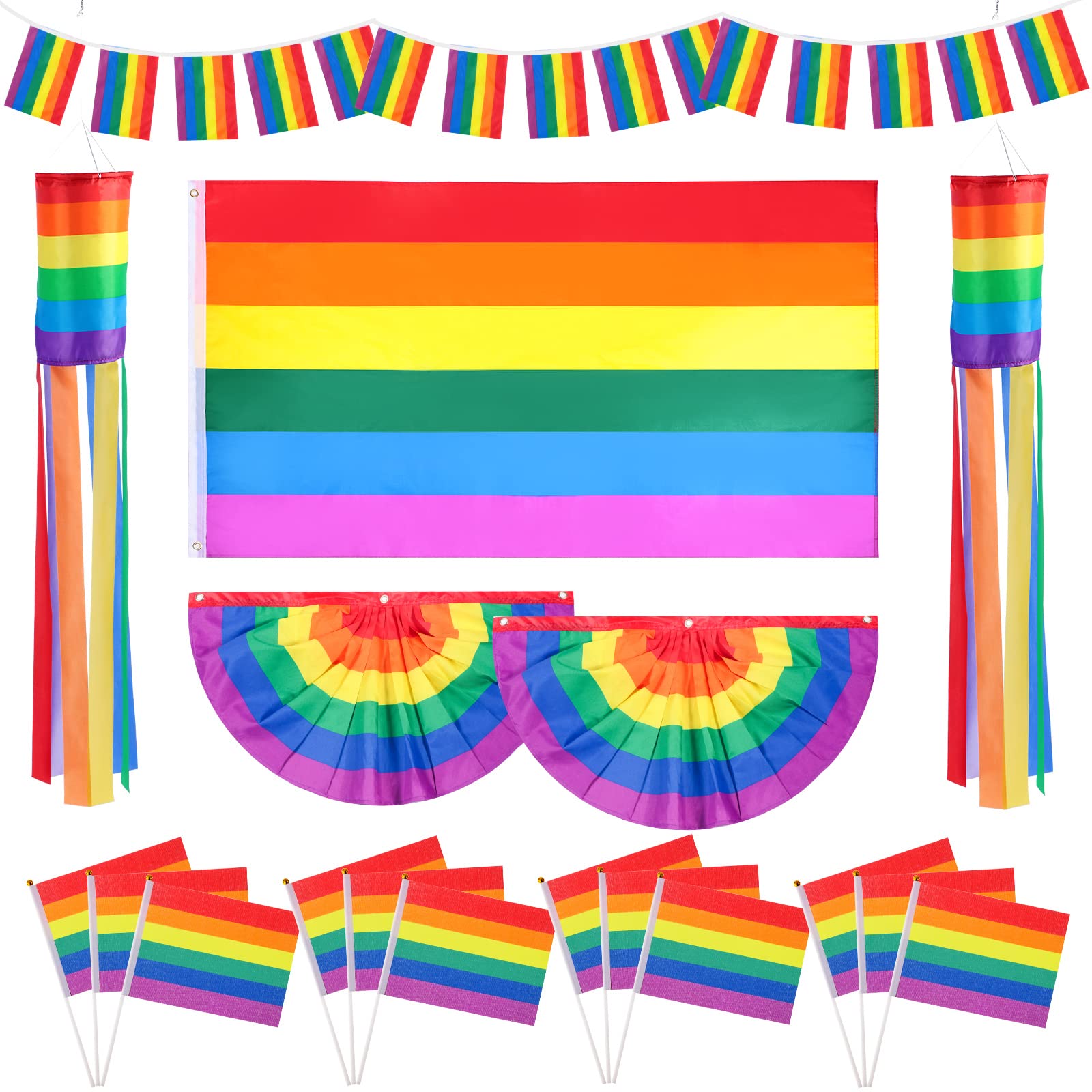 Banderines De Orgullo De 25 Pies, Bandera Del Orgullo Gay LGBTQ Y Pancarta  Para Decoraciones De, image size:1600x1600
