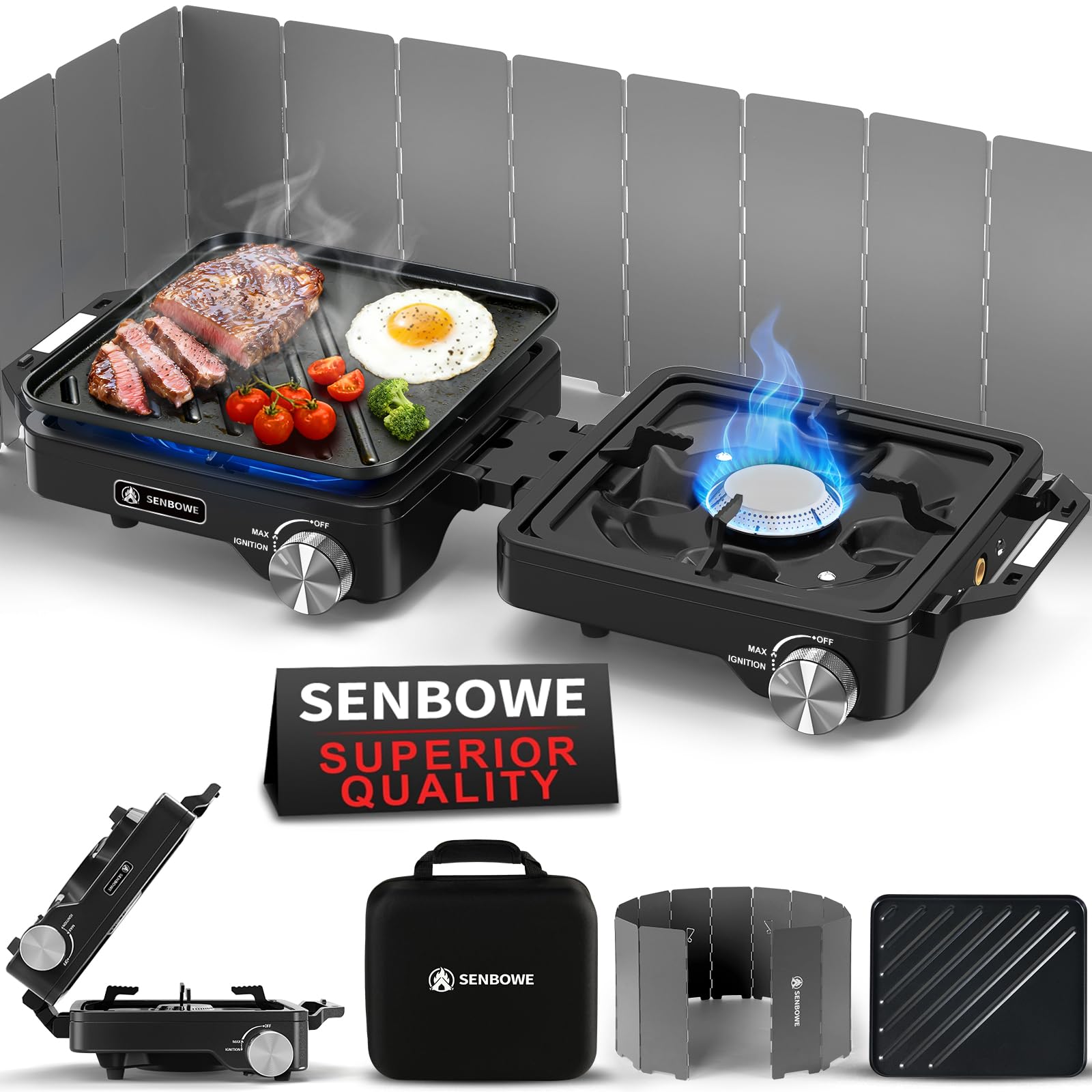 SENBOWE 2-Burner Pro Camping Stove