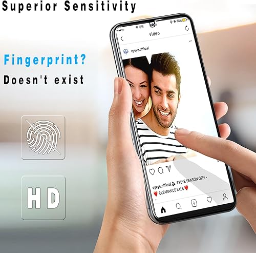 Miniatura 11 de Slanku Paquete de 3 protectores de pantalla para Samsung Galaxy S20 FE, vidrio templado S20 FE 5G, compatible con lector de huellas dactilares, sin