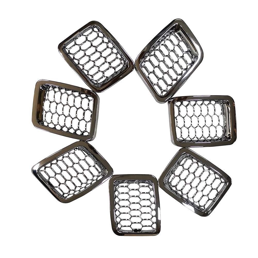 Inserti Griglia Anteriore Per Jeep Compass 2017-2020 - Nero, ABS - Foto 8