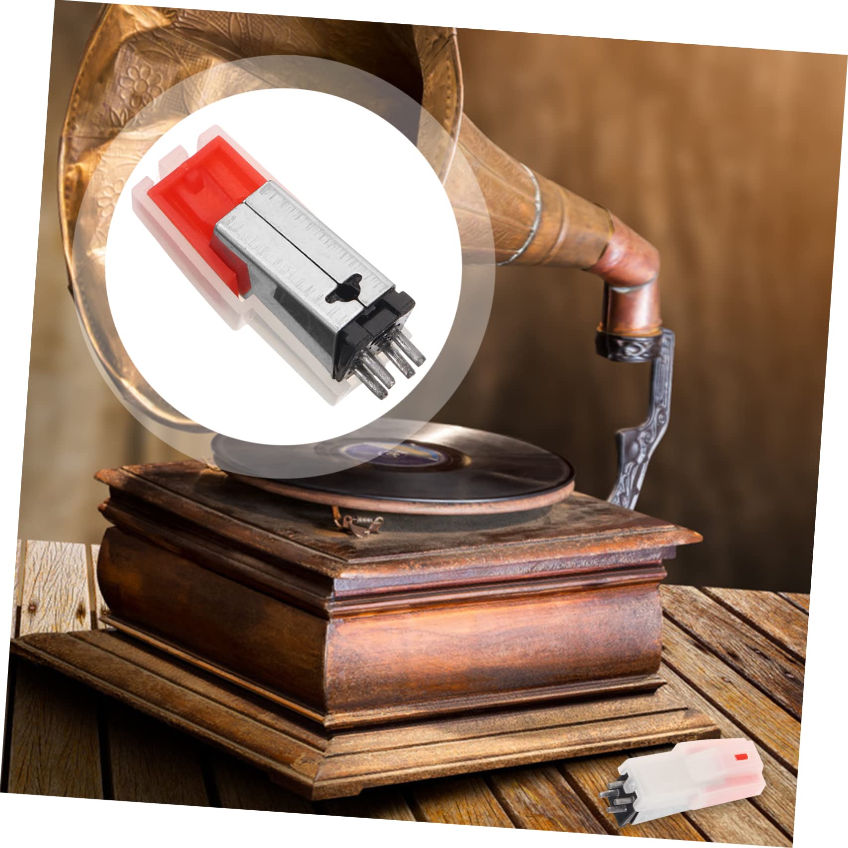BESTonZON 4pezzi Turntable Stylus Needle Testina Magnetica Per Disco Vinile Puntina Di Ricambio Per Giradischi Accessorio Per Fonografi Facile Installazione e Suono