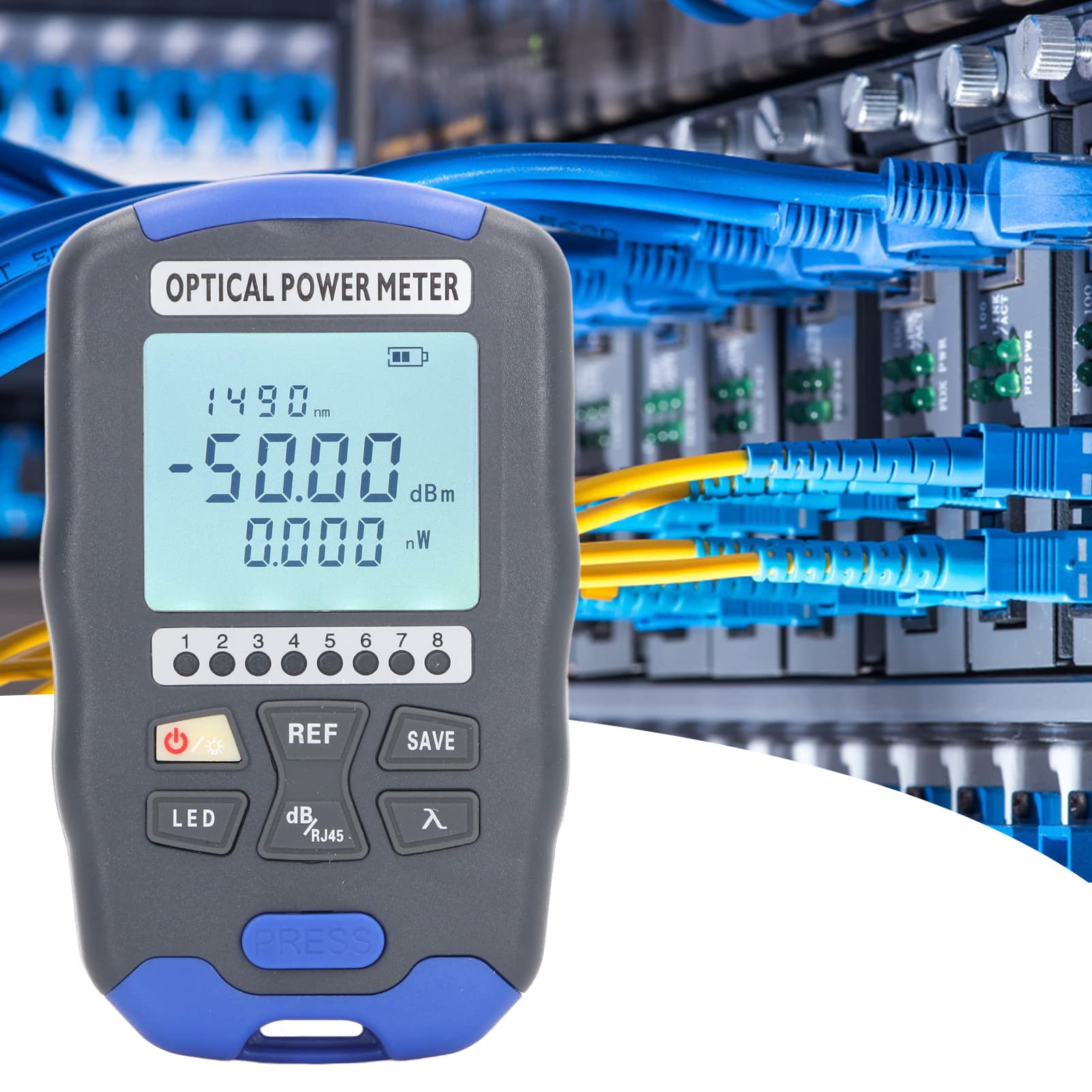 Glasfaser-Leistungsmesser 50 km Optischer Kabeltester VFL-Visualisierungsfehlerorter AUA DC50 (-50~+26dBm)