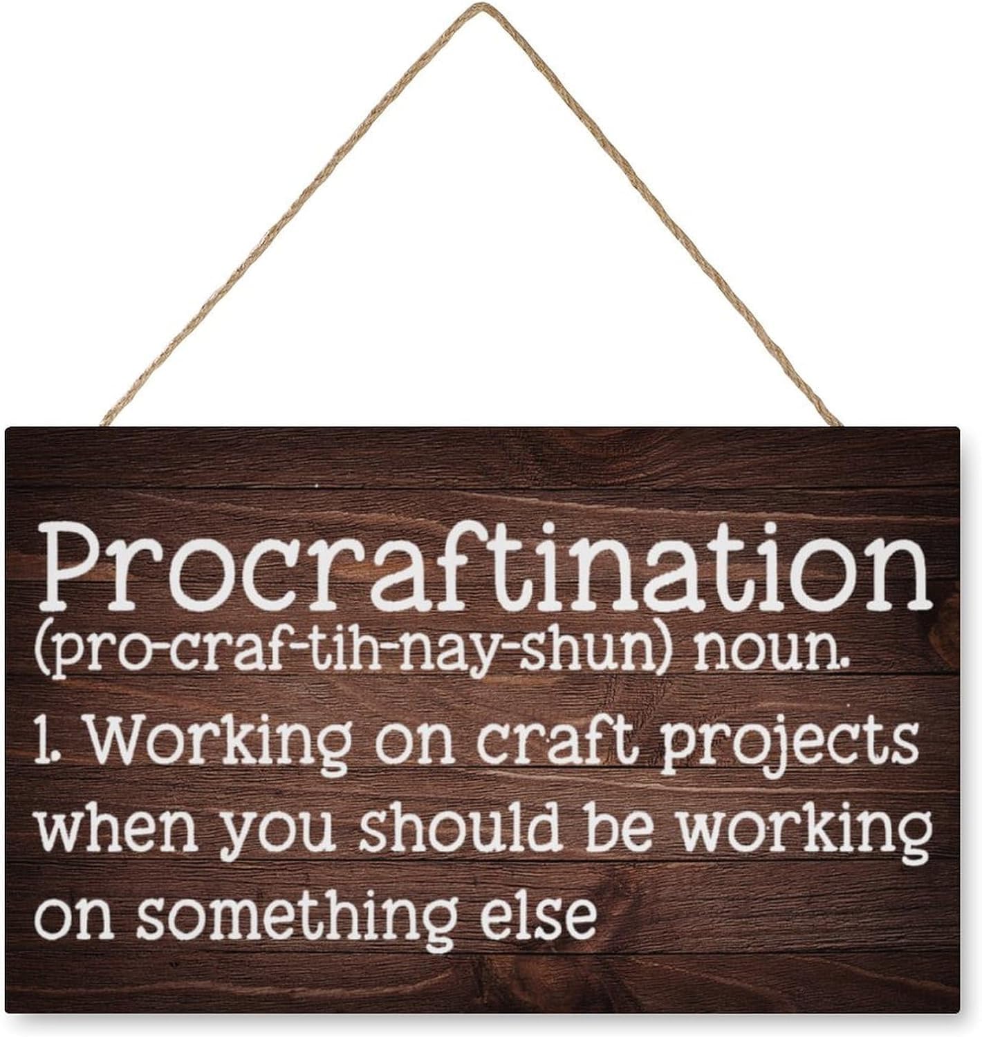 Wooden Decor Signs Crafting Quote Definition Funny Wooden Wall Decor Inspirational Home Farmhouse Kitchen Cafe Decoration 8x12 Inch