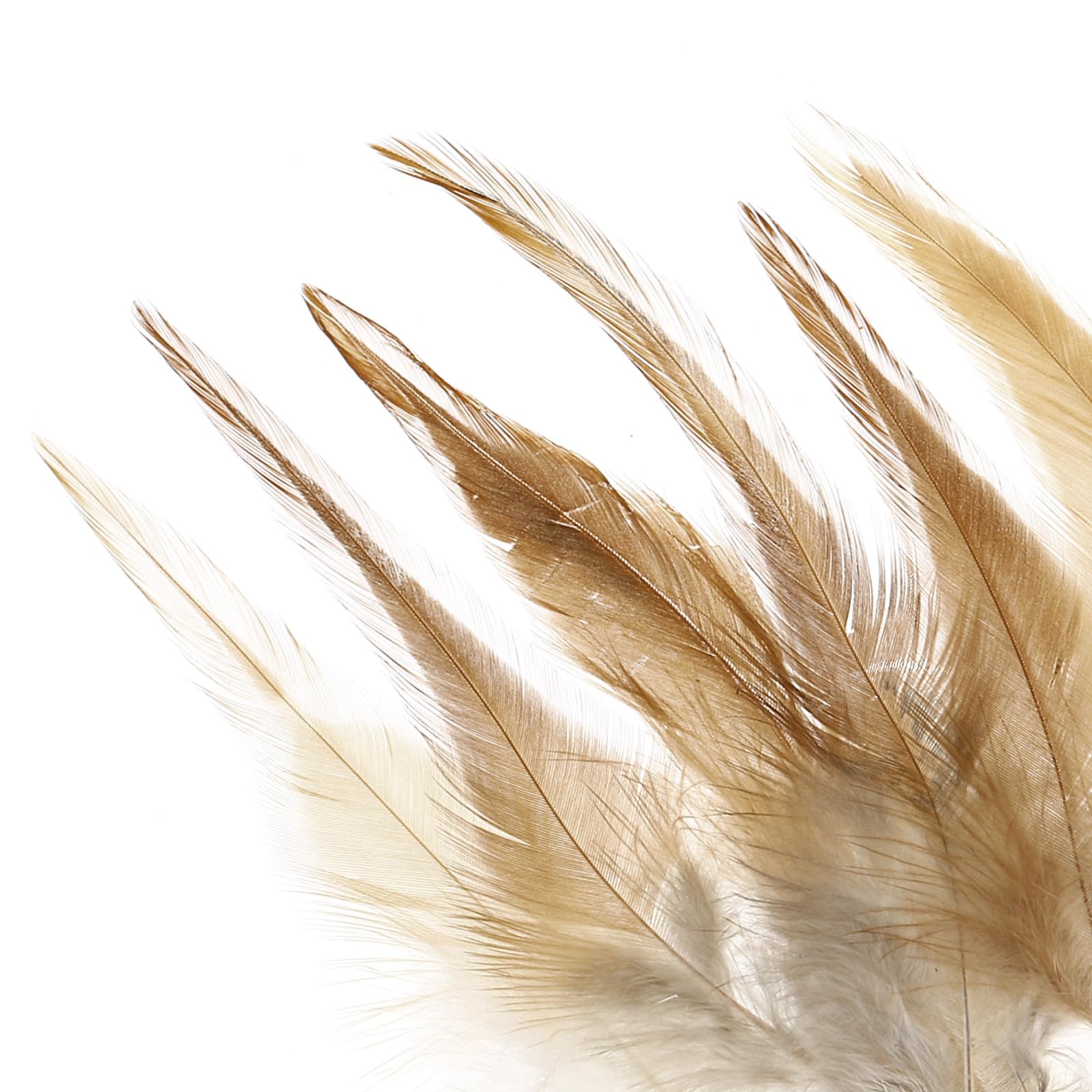 PATIKIL 5-6 Pulgadas Plumas Gallo, 100 Paquete Granel Plumas Naturales para Artesanías Carnaval Trabajo Hecho a Mano Ropa Disfraces Boda Fiesta Estilo 2, Claro Marrón