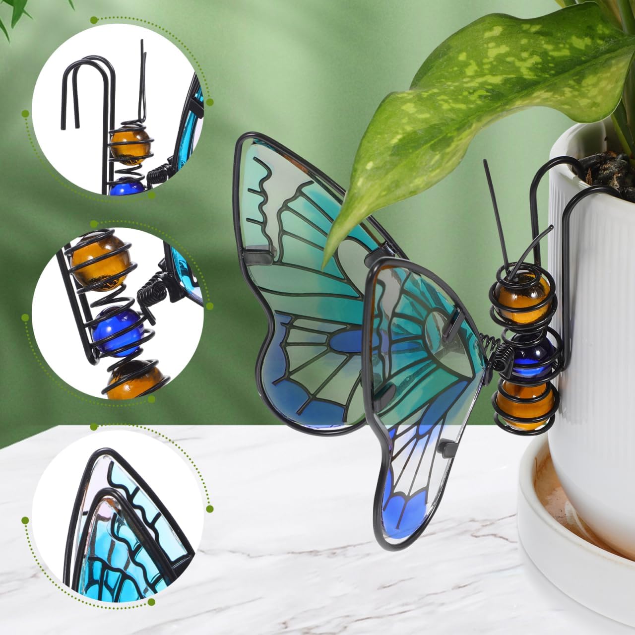 YARNOW Butterfly Party Decorations Flower Pot Hanger Ornament Butterfly Shape Garden Decor