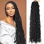 8 Packs Soft Locs Crochet Hair 26 Inch Faux Locs Crochet Braids Hair for Butterfly Locs Distressed Locs Crochet Hair for Black Women (1B, 26 Inch(Pack of 8))