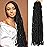 8 Packs Soft Locs Crochet Hair 26 Inch Faux Locs Crochet Braids Hair for Butterfly Locs Distressed Locs Crochet Hair for Black Women (1B, 26 Inch(Pack of 8))