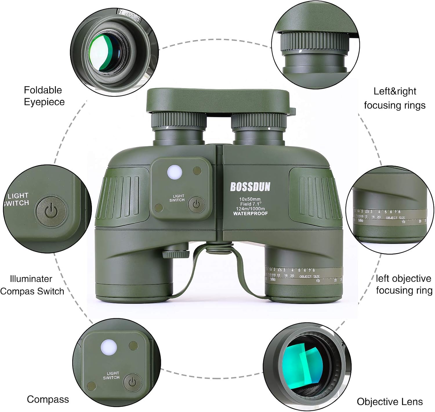 Black Friday 🔥 10x50 Waterproof Floating Military Marine Binoculars, with Internal Rangefinder & Compass, Suitable for Navigation,Boating,Fishing,Hunting Fishing,et Top Rated 10x50 Waterproof Floating Military Marine Binoculars, with Internal Rangefinder & Compass, Suitable for Navigation,Boating,Fishing,Hunting Fishing,et