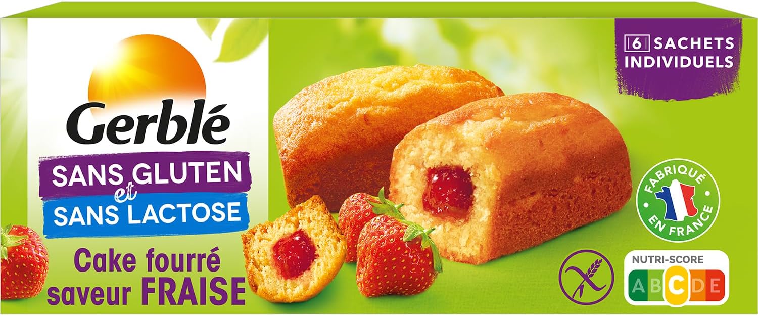 Gerblé Cake Fourré Fraise sans gluten