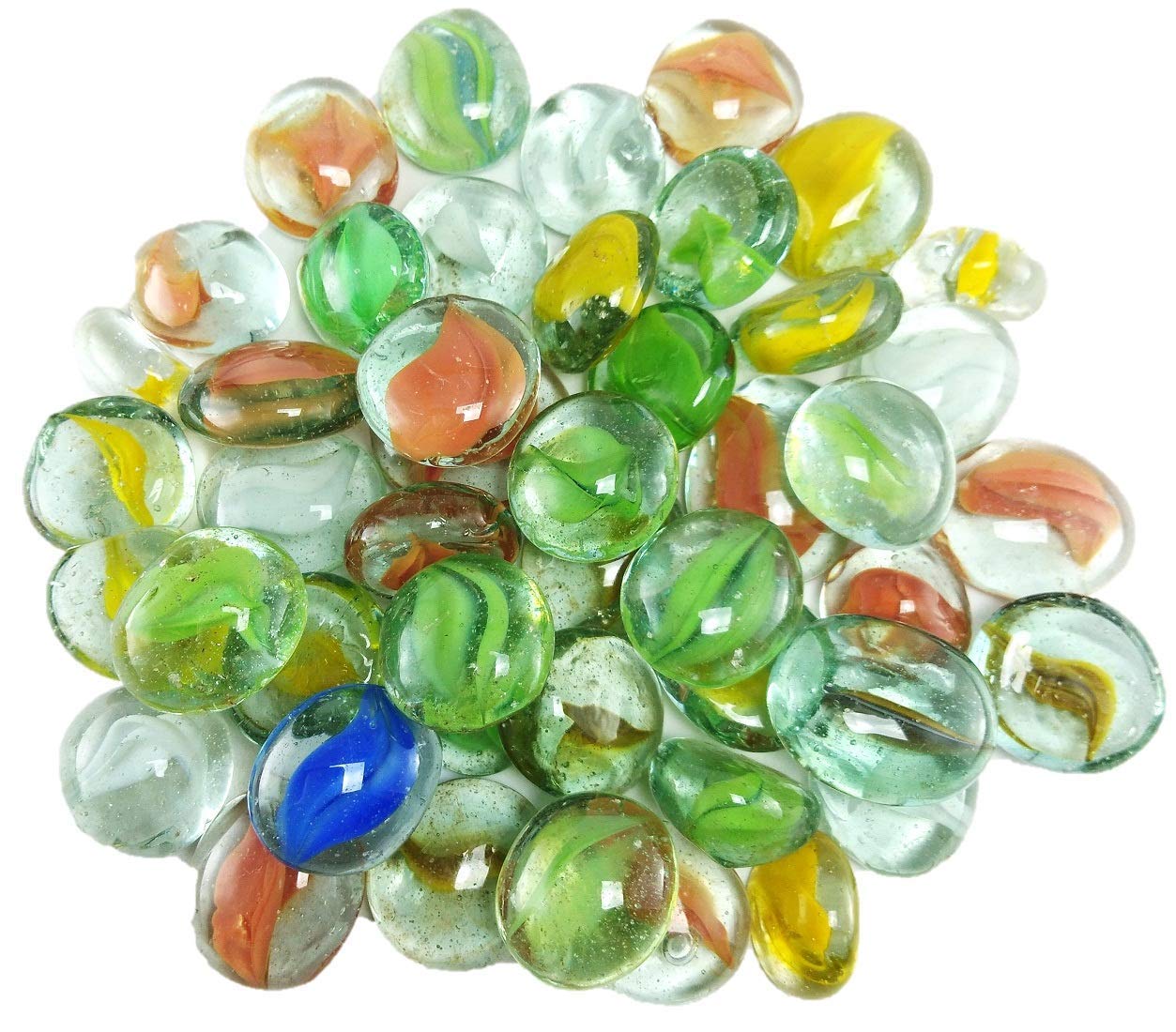 DS Multi-Coloured Round Glass Flower Pebbles/gravels/Stone/Bead for Aquarium, Table, vase, Fountain, Approx 50 Pieces (B082V77L4R) Amazon Price History, Amazon Price Tracker