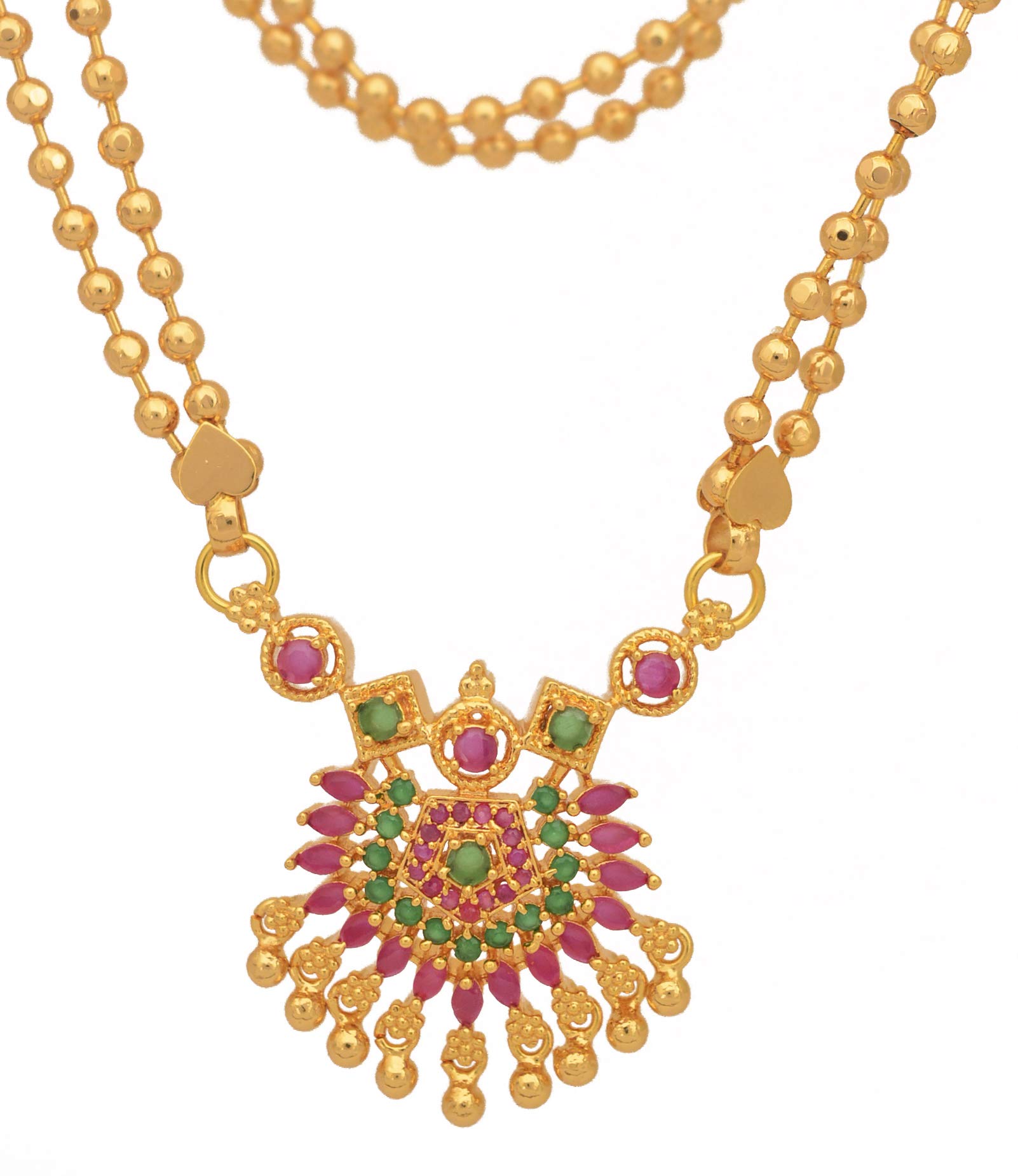 See full amazon price history chart for Radhas Creations Medium Length 24" Double Line Chain With Ruby Emerald Pendant Necklace for Women (Pink) Radhas Creations Medium Length 24" Double Line Chain With Ruby Emerald Pendant Necklace for Women (Pink) (B08HVH1LRB) Amazon Price History, Amazon Price Tracker
