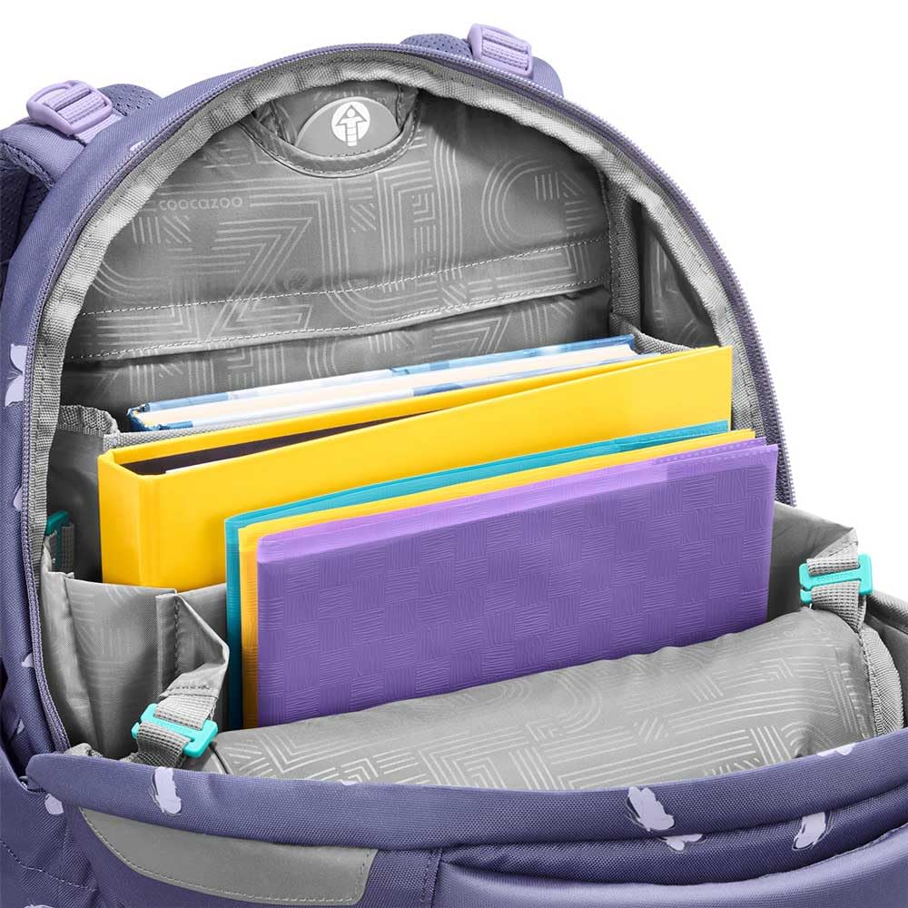 coocazoo MATE Schulranzen-Set 3tlg für Mädchen und Jungen ab der 4. Klasse mit Rucksack. Schlamperetui und Sportbeutel (Reflective Wings)