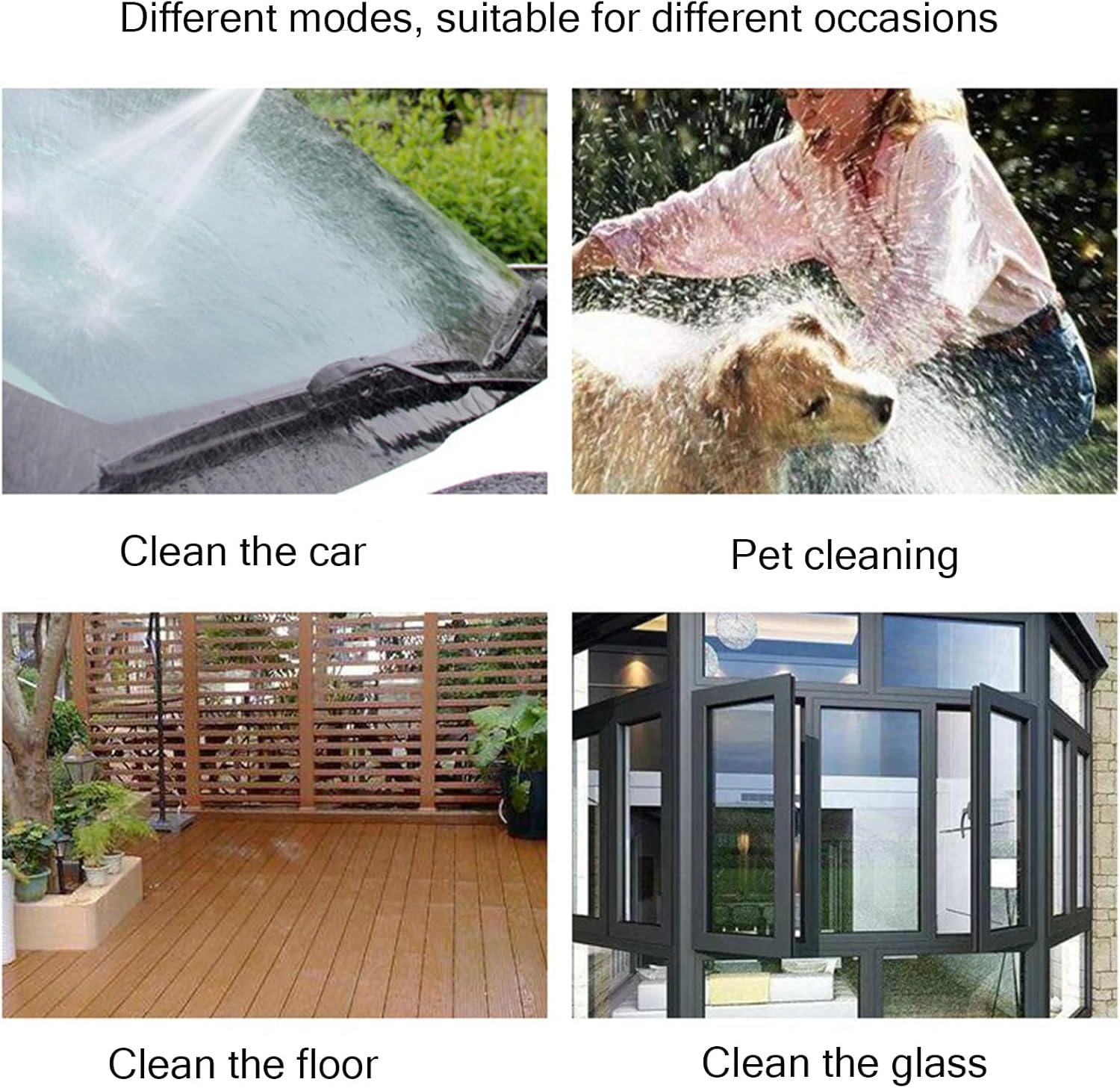 Aquxois Pressure Washer, Handheld Power Washer with 360° Rotating Nozzle, for Car Washing, Patios and Furniture that Fits Most Standard Garden Hoses, 3 Spray Modes Pressure Washer (A#)