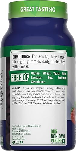 Vista 8 de Nature's Truth Gomitas de zinc para adultos 50 mg 120 unidades Suplemento vegano, sin OMG y sin gluten Sabor mixto de bayas