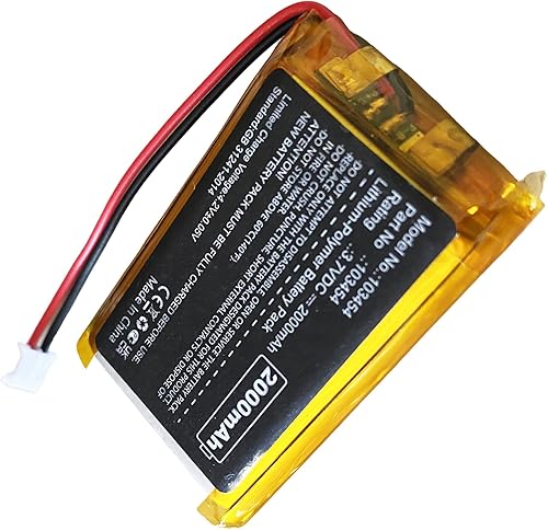 Miniatura 3 de Nzzz Batería LiPo 2000mAh 3.7V 103454 con 2 cables JST PH2.0.000 in Conector 103454 Batería recargable resistente a altas temperaturas para altavoz
