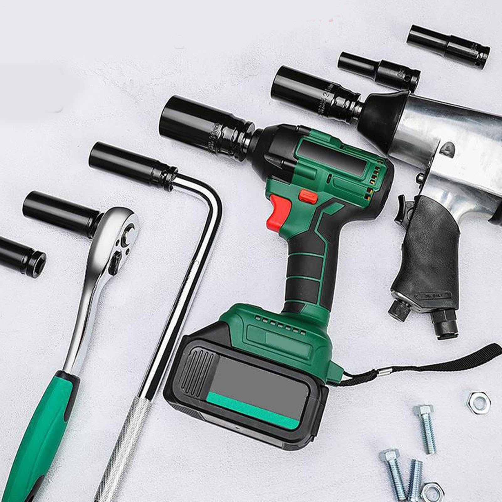 Zestaw bardzo głębokich nakrętek, zestaw kluczy nasadowych 8-32 mm z adapterem 13 mm - 20 adapterów przedłużających 13 mm do konserwacji samochodów i przemysłowych