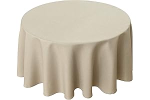 Round Tablecloth 60" for Parties, Weddings, Kitchen, Dining by Biscaynebay