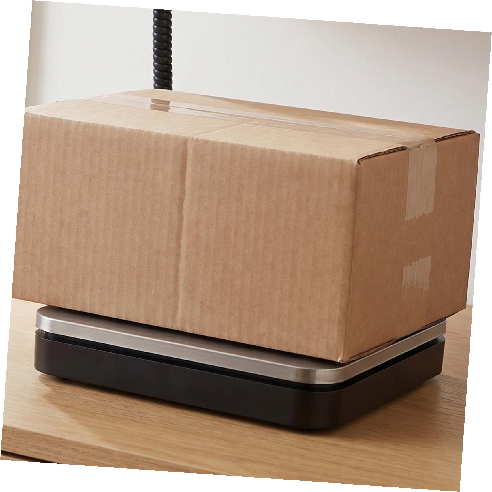 SOLUSTRE Tragbare mit Lcd Anzeige 50kg Elektronische Paketwaage Kleiner Edelstahl und Kunststoff Tare und Hold Funktion ohne Batterien für Büro und Paketsortierung