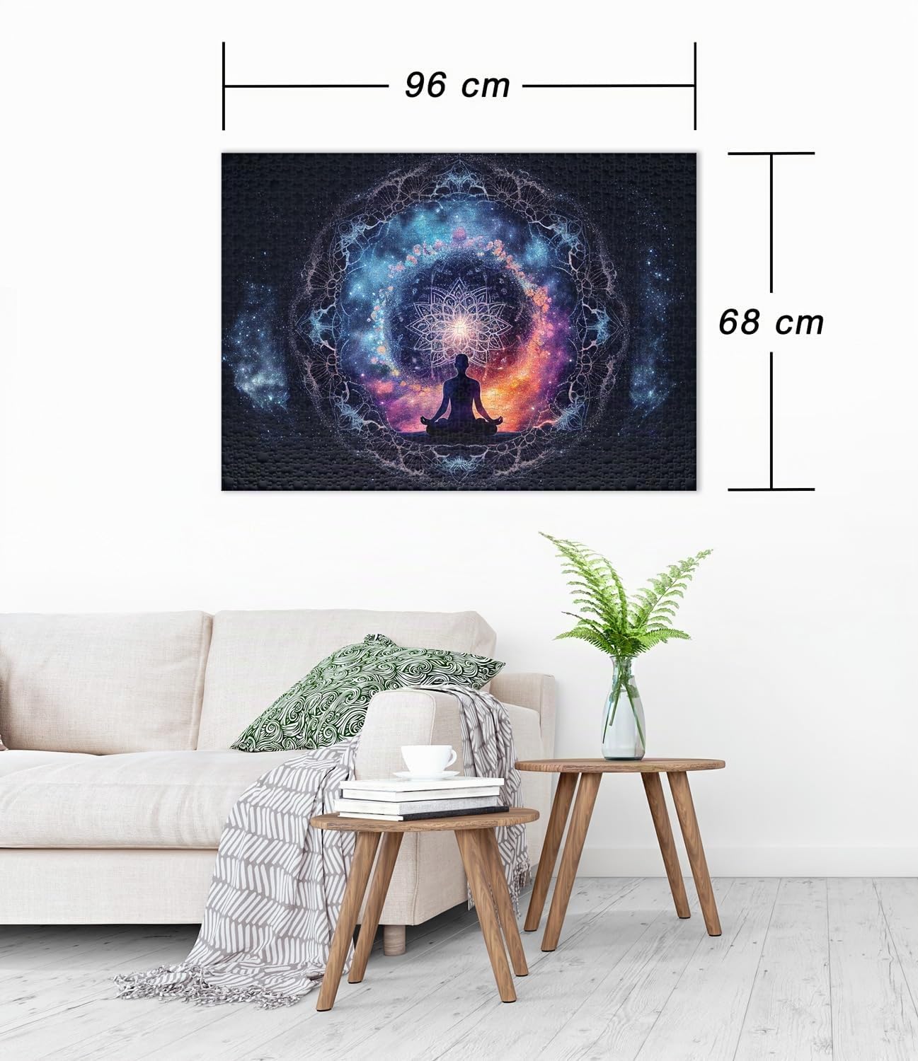 Ulmer Puzzleschmiede - Puzzle "Chakra" - Puzzle intense de 2000 pièces pour adultes - Motif méditatif avec symbole mandala, énergie de l'univers