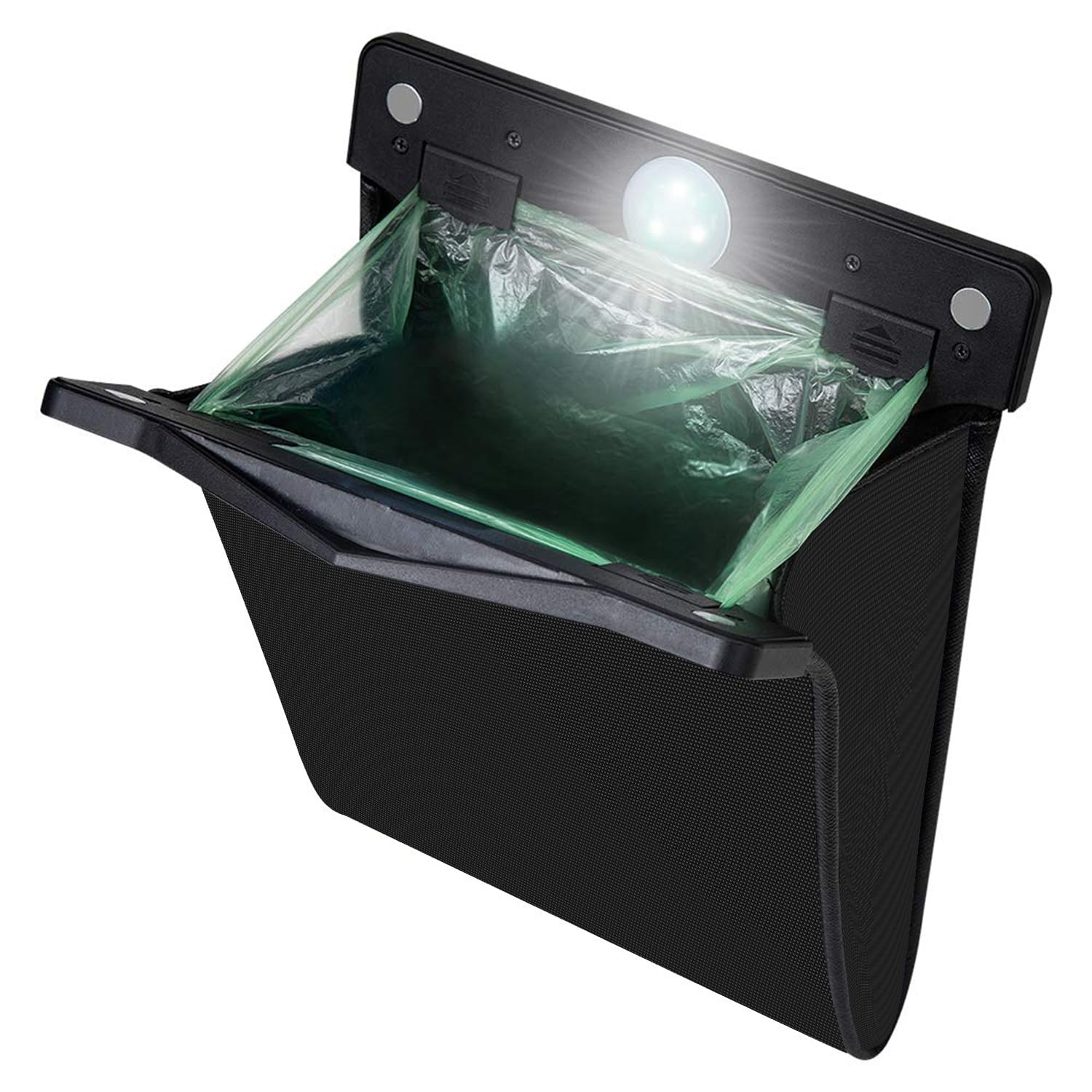 Allextreme Car Trash Bag Portable Anti Spill Interior Hanging Garbage Bin Holder Seat Organizer (Black)-image-48