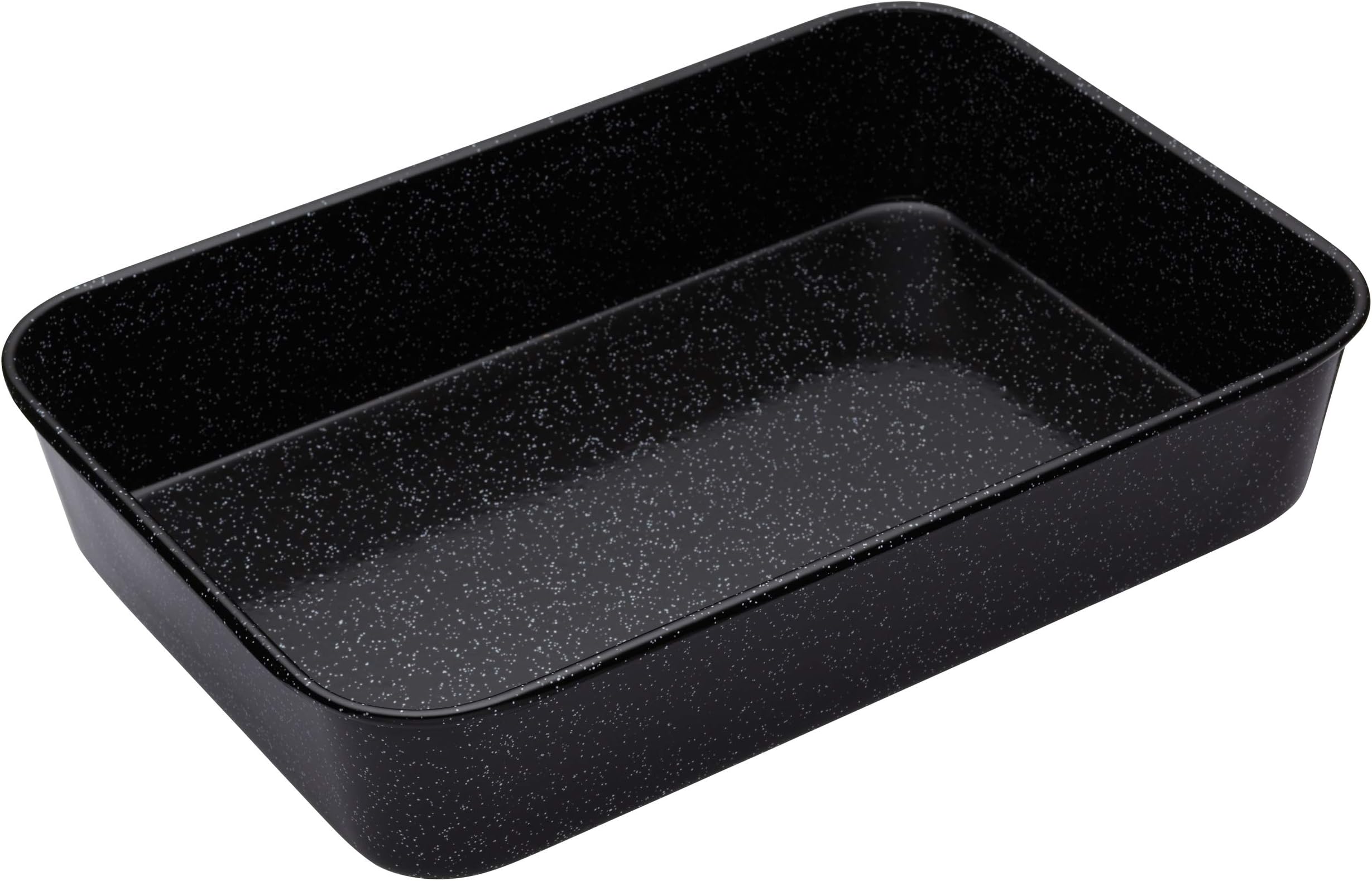 Westinghouse Roasting Tin, 25 cm Baking Trays for Oven Non Stick, Roasting Tray Black Marble