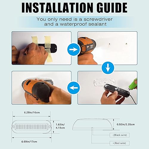 Miniatura 6 de BASIKER BS3 - Luz LED marina para barco (2 x 2000 lm, 60 LED), 10-36 V, acero inoxidable 316, IP68, aire o bajo el agua, montaje en superficie