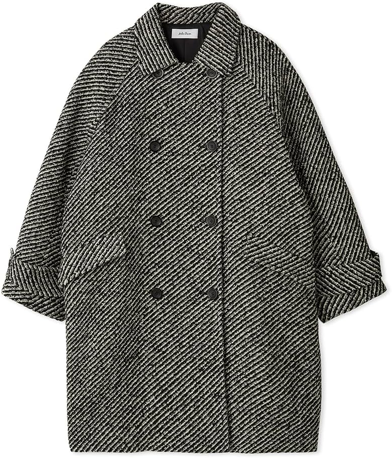 ミラオーウェン　ミックスカラーミディステンカラーコート 09WFC245101 ミラオーウェン] ミックスカラーミディステンカラーコート 09WFC245101