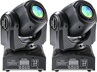 ZKYMZL 2 PCS 30W LED Stage Lighting with DMX512 & Sound Control - 15 Colors, 8 Gobos, Moving Head DJ Lights for Parties, Nightclub, Wedding, Church, Events...