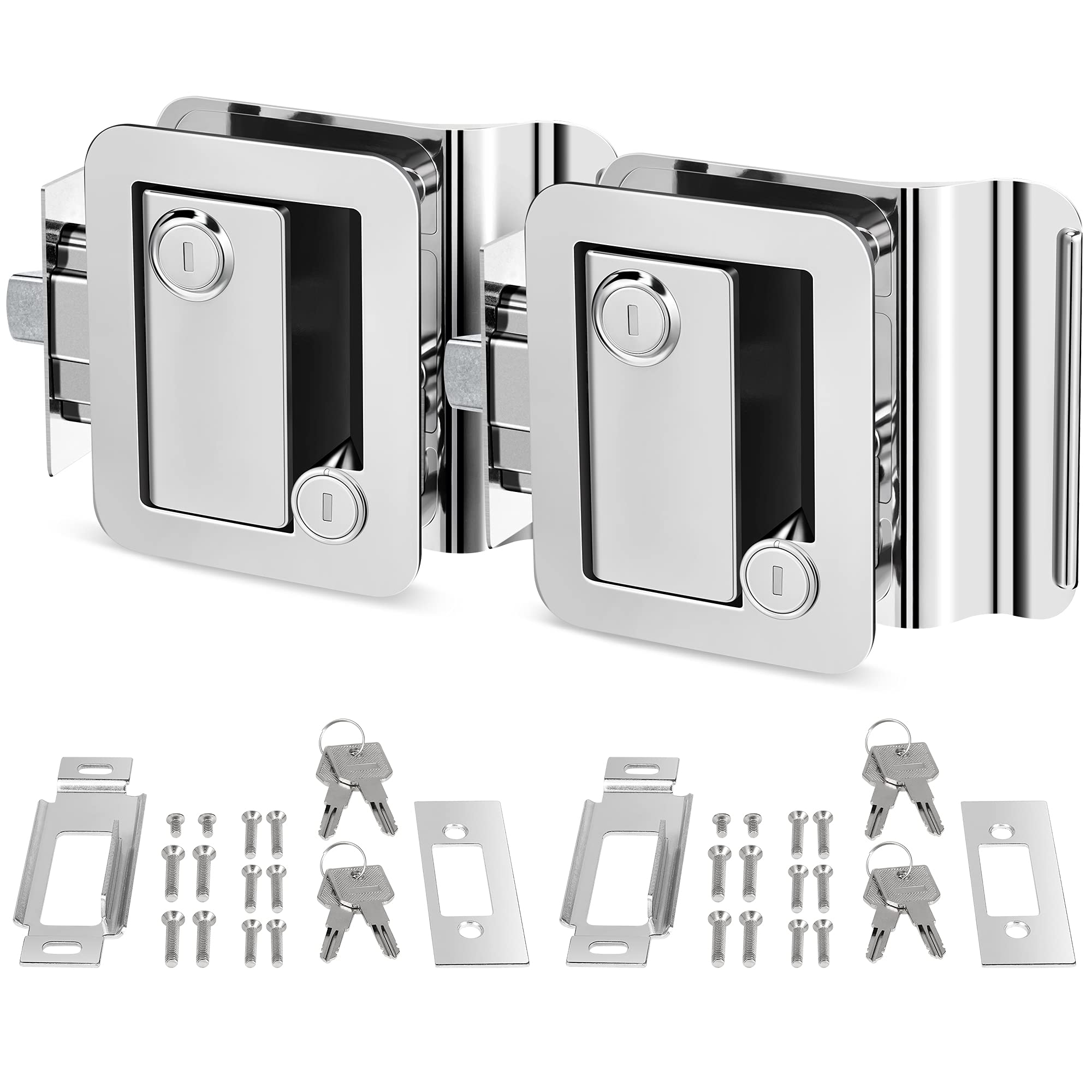 Buy Kohree RV Trailer Camper Entry Door Lock Handle, Polar Chrome RV