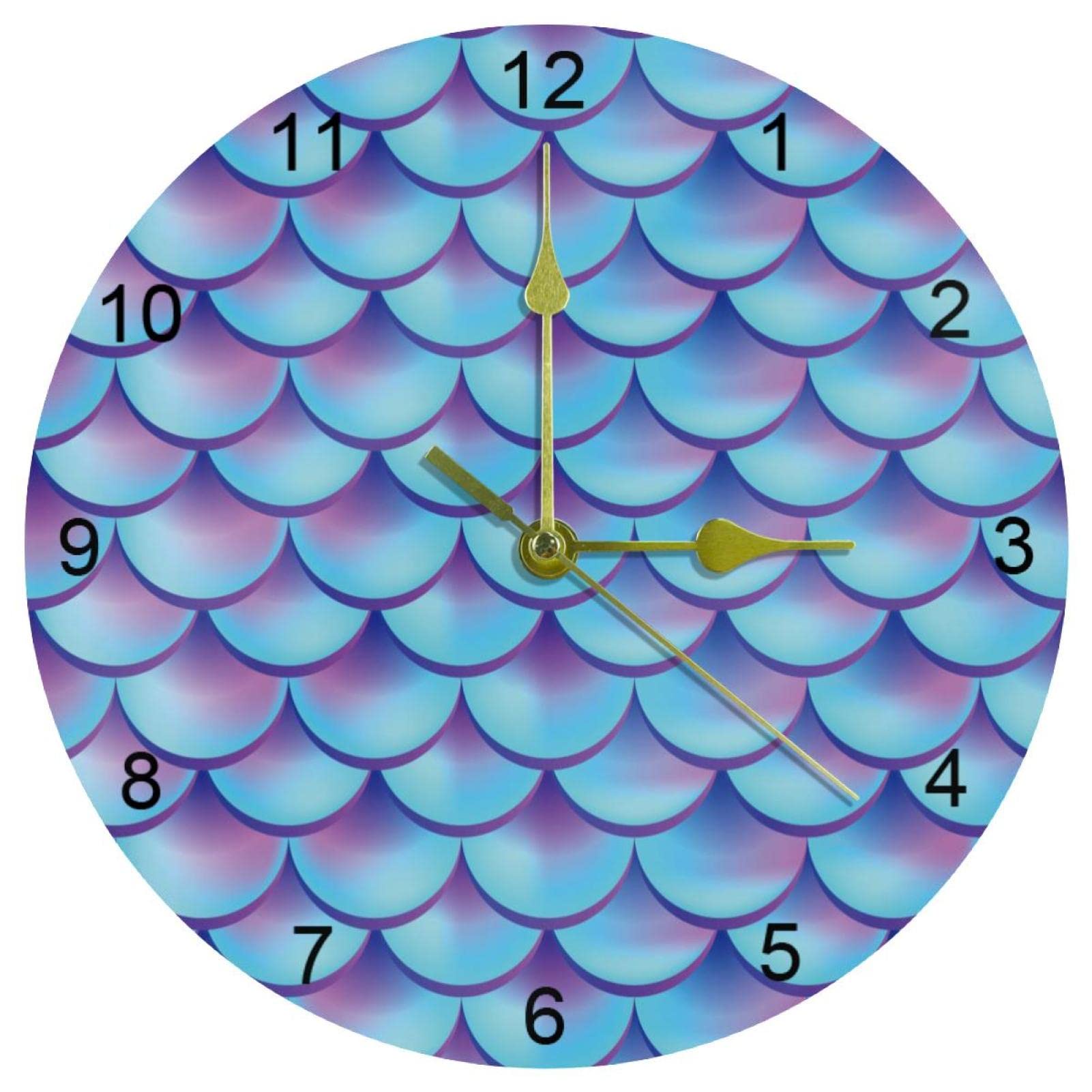 Horloge murale cuisine sirène ronde de 25,4 cm facile à lire
