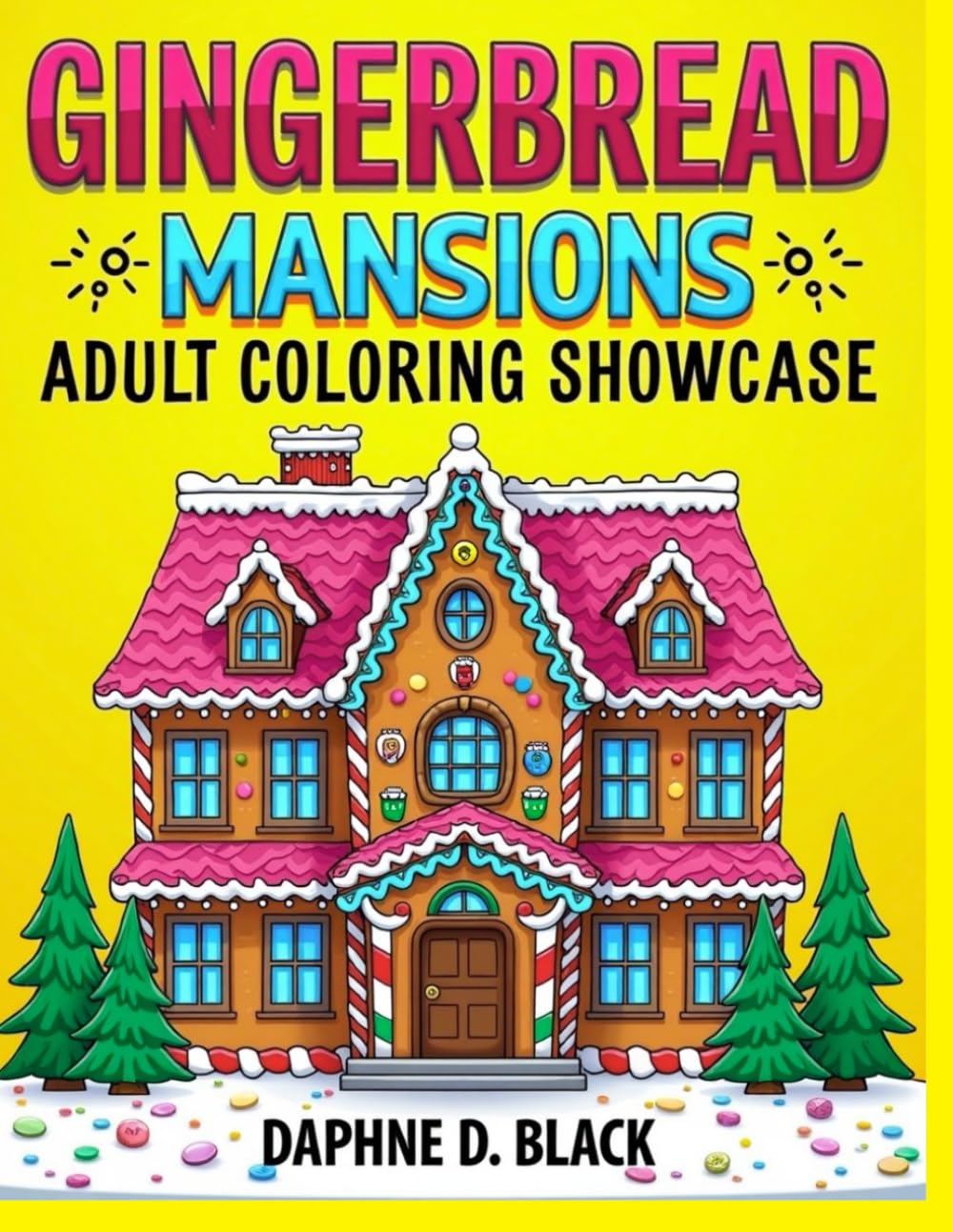 GingerBread Mansion's - Adult Coloring Showcase Vol 1: A Whimsical Coloring Journey Through Intricate Gingerbread Architecture for Relaxation & Creative Escape