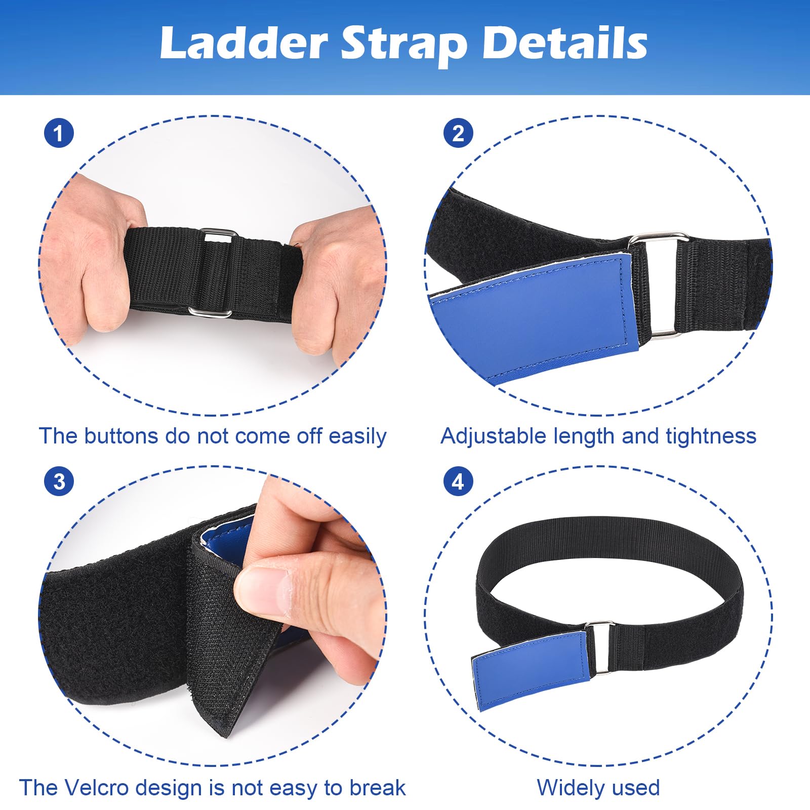 Ladder Rack Straps - 4 Pack Secure Your Ladder -3