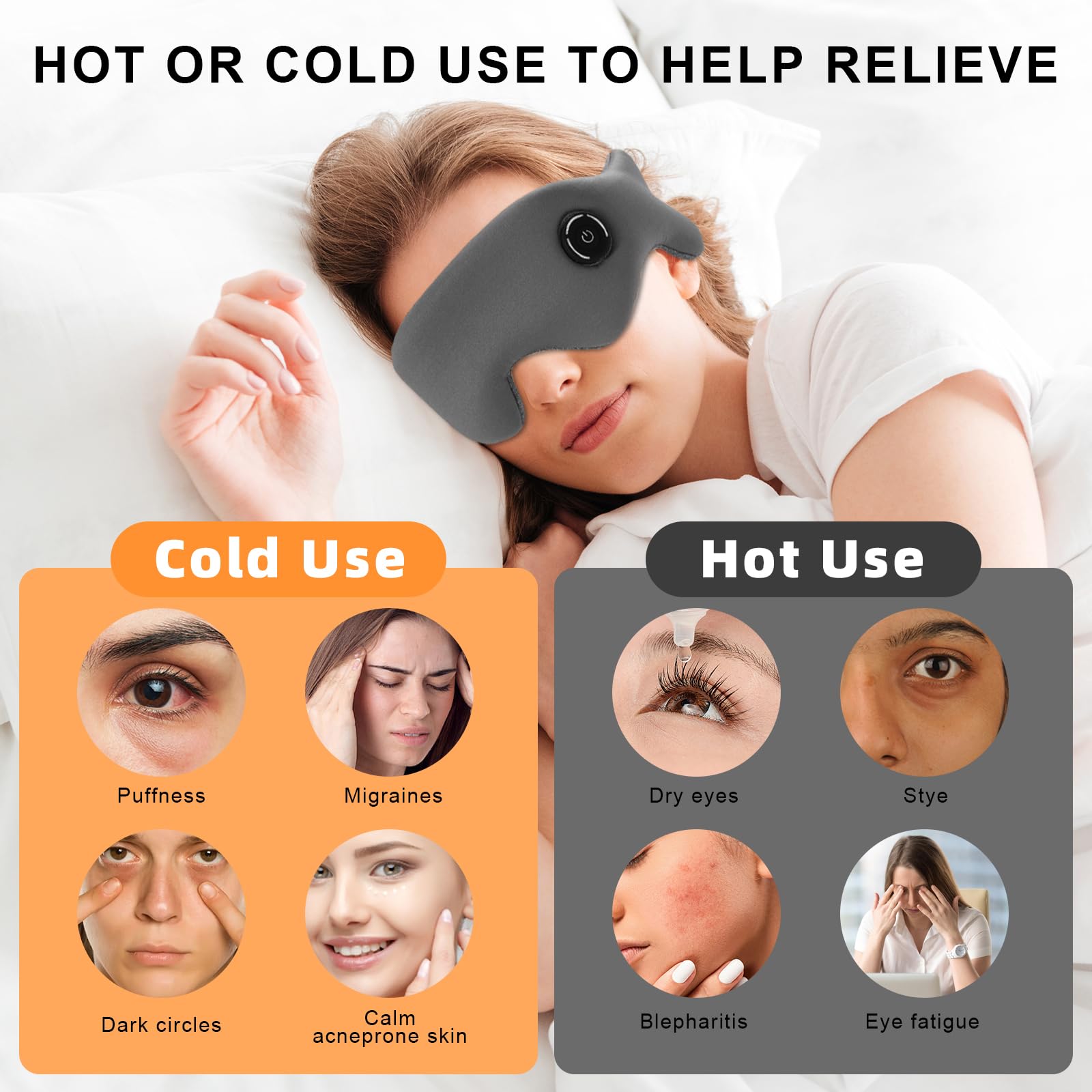 Elf Eyes Maschera Per Occhi Auto-riscaldante - 5 Pezzi, Senza Profumo, Per Rilassamento E Sonno - Adatta A Bambini E Adulti