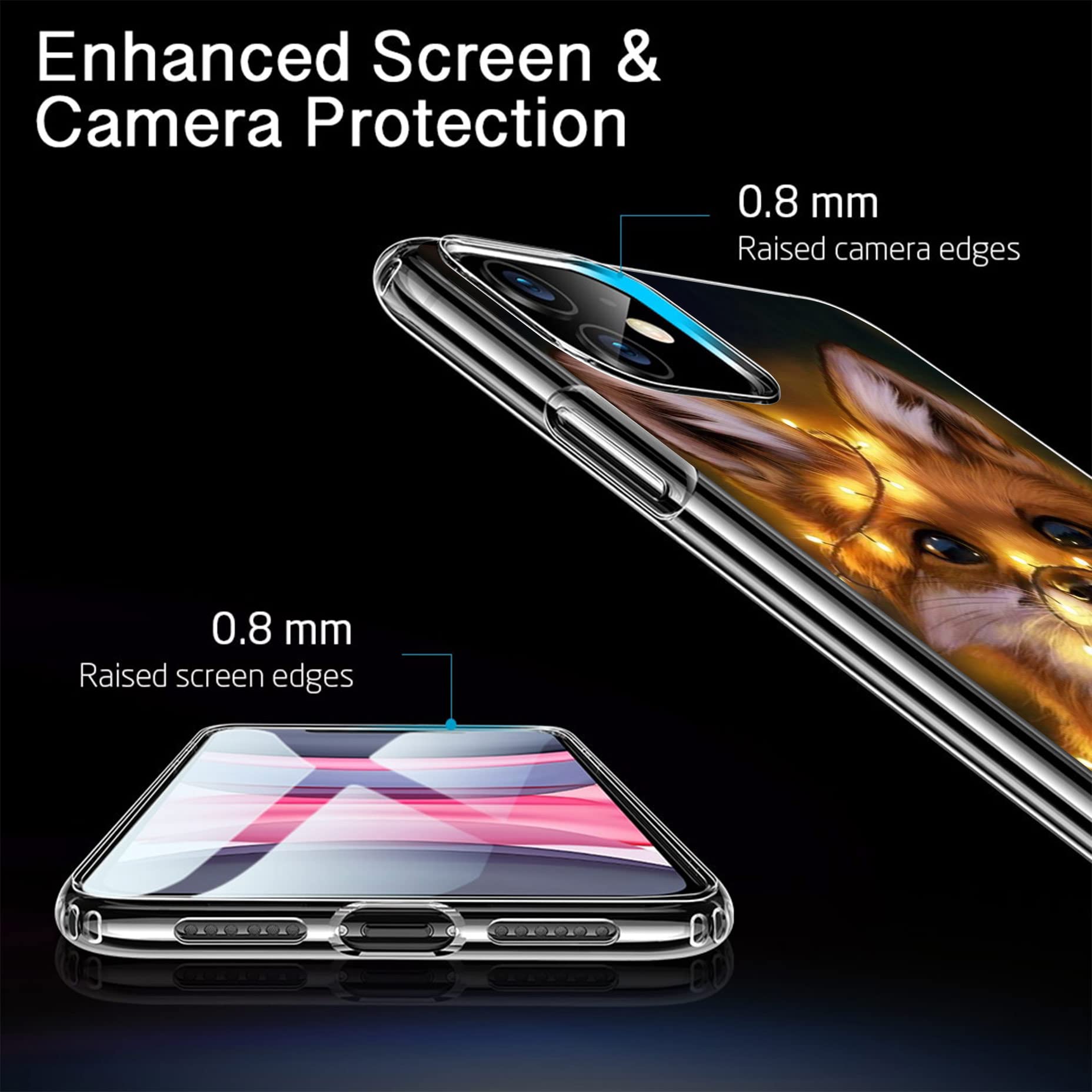 Cover Trasparente Per HUAWEI Nova 10 – Custodia Sottile In TPU Morbido, Anti Urti E Anti Graffio, Con Stampa Volpe Rossa - 3