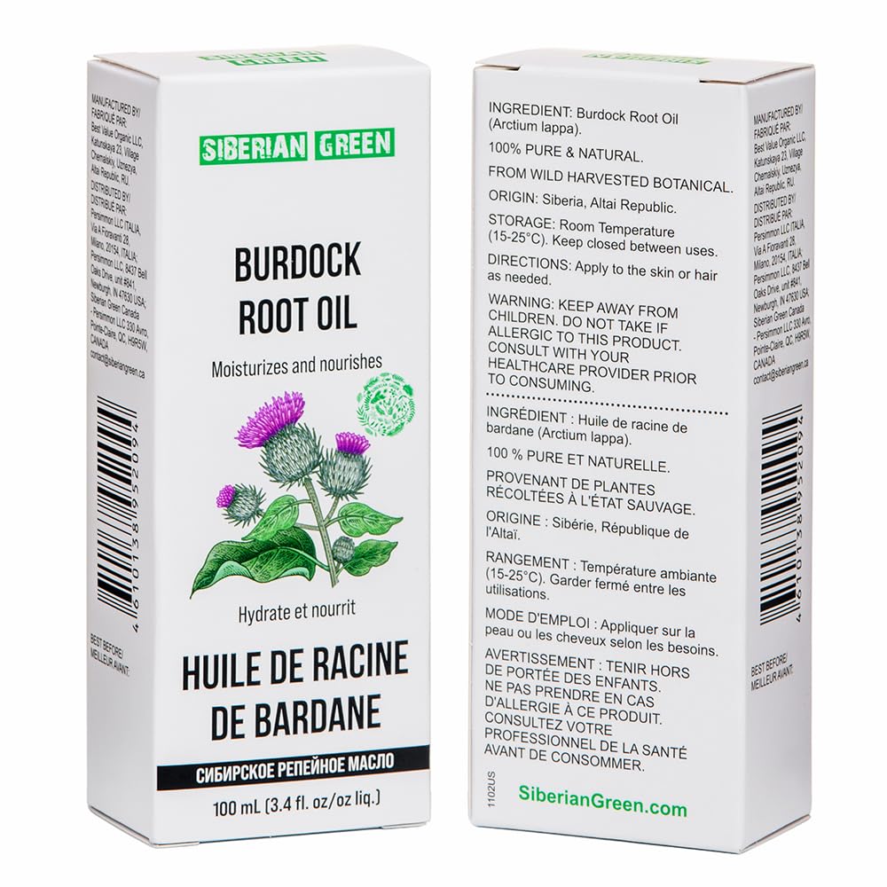 Burdock Oil, Pure and Natural Siberian Burdock Root Oil for Hair Care Skin Care, Easy to Apply Hair Oil for All Hair Types - Image 3